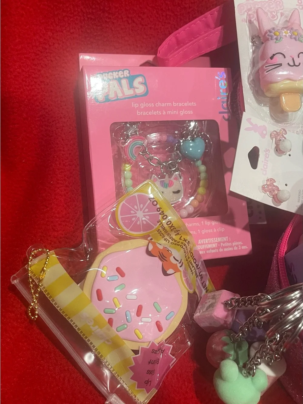 Hello Kitty Pastel & Pink Accessory & Trinkets Bundle in a Cupcake Bag